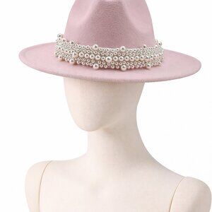 Pink Women's Vintage Fedora Hat